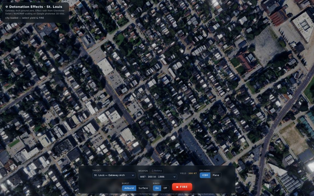 The photoreal St. Louis city loaded and armed, ready to fire