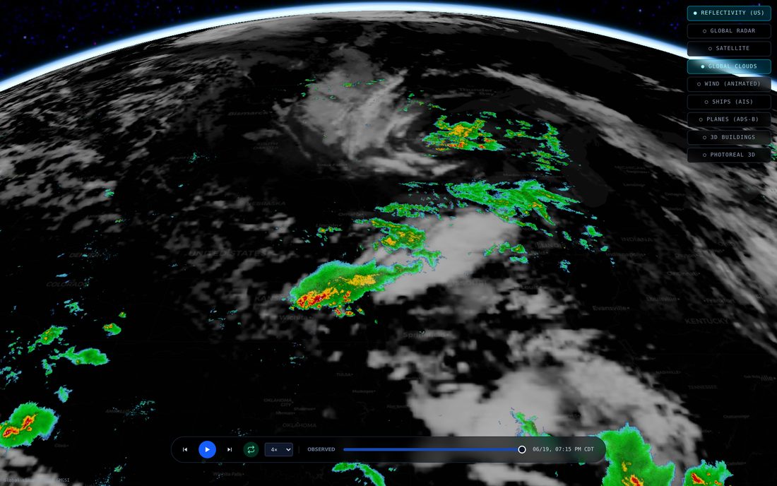 The worldwide infrared cloud mosaic draped over the globe